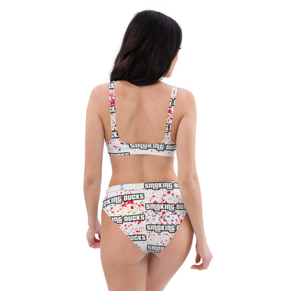 Smoking Ducks high-waisted bikini