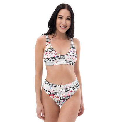 Smoking Ducks high-waisted bikini