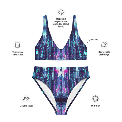 Cyber City high-waisted bikini