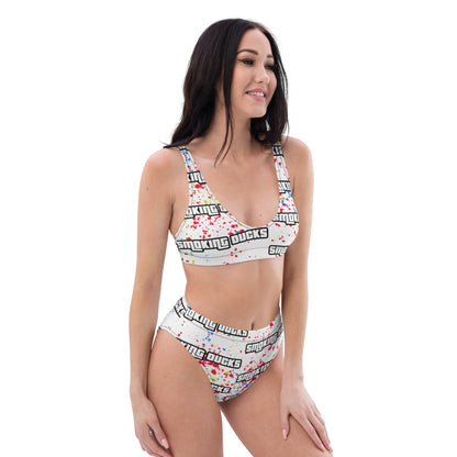 Smoking Ducks high-waisted bikini