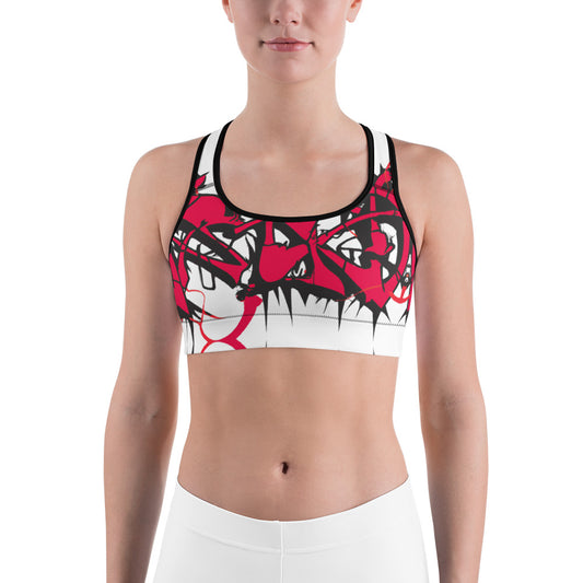 Graffiti Style Sports bra