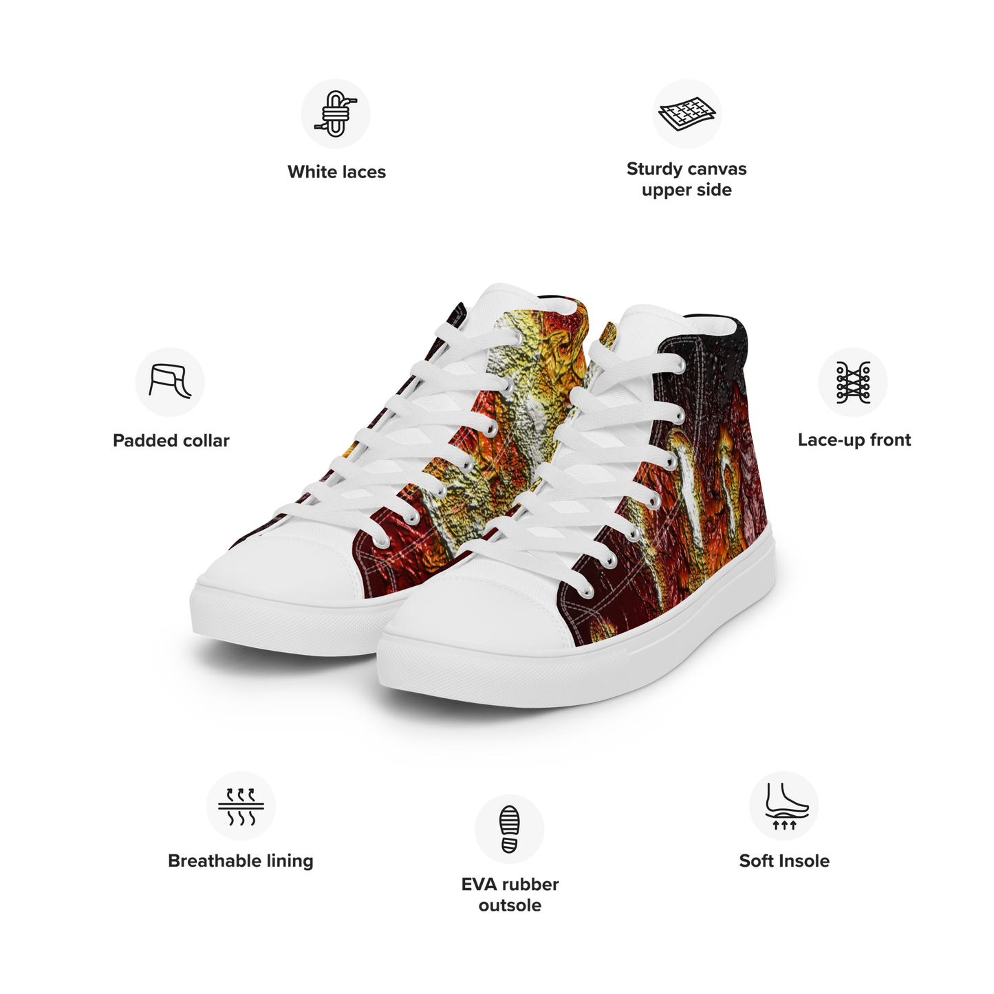 Men’s high top canvas shoes