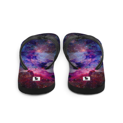 Space Thong, Space Sandals & Flip Flops, Galaxy Space Flip-flops Footwear Night Sky Interstellar smoking ducks,