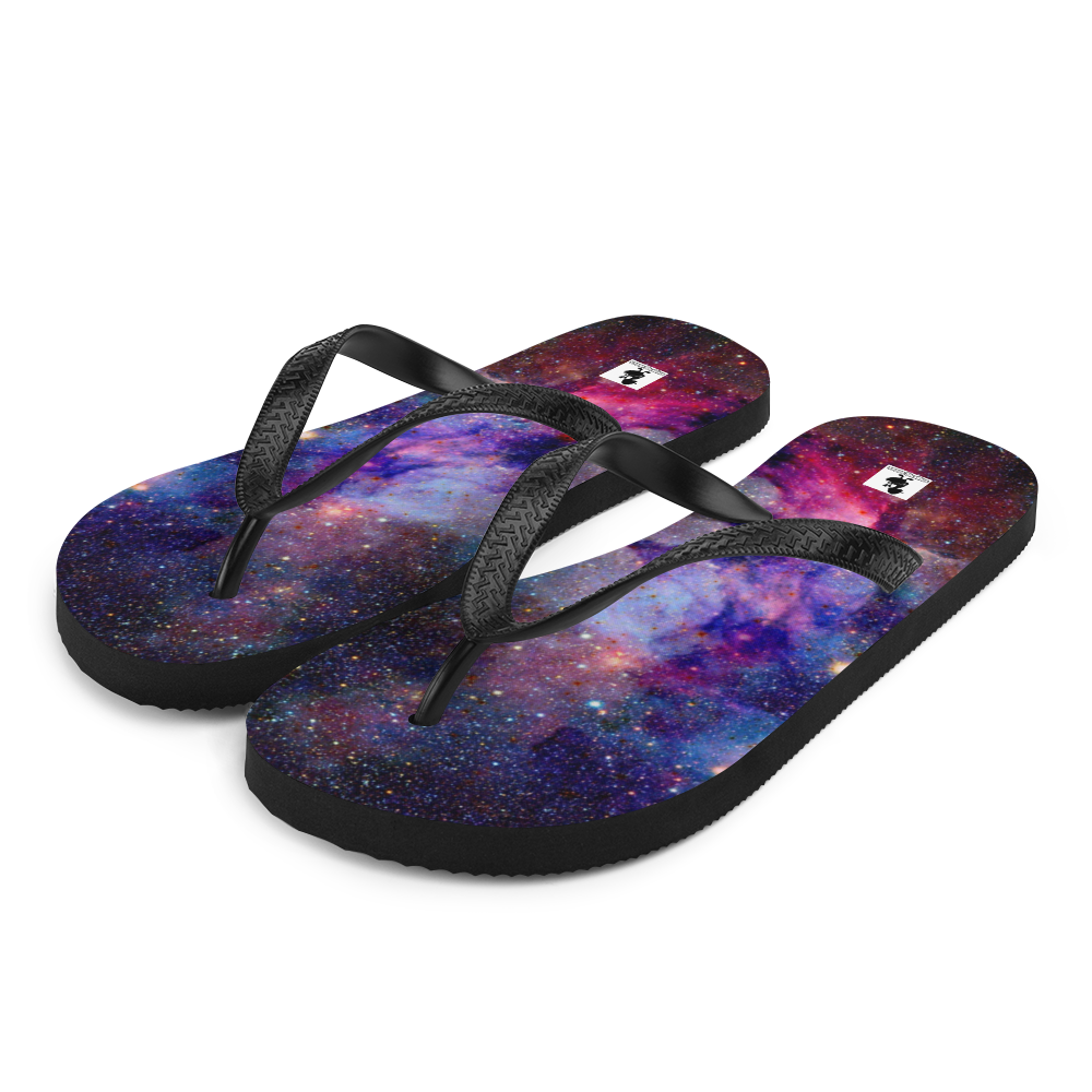 Space Flip-Flops, smoking duck, Womens Thongs & Slides, Space Thong