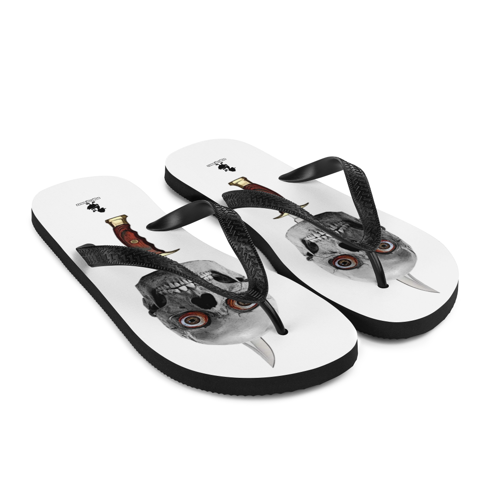 skull and knife, the best shop Flip Flop , smoking ducks brand, Australia, men's and women's flip-flops, pirate flip-flops