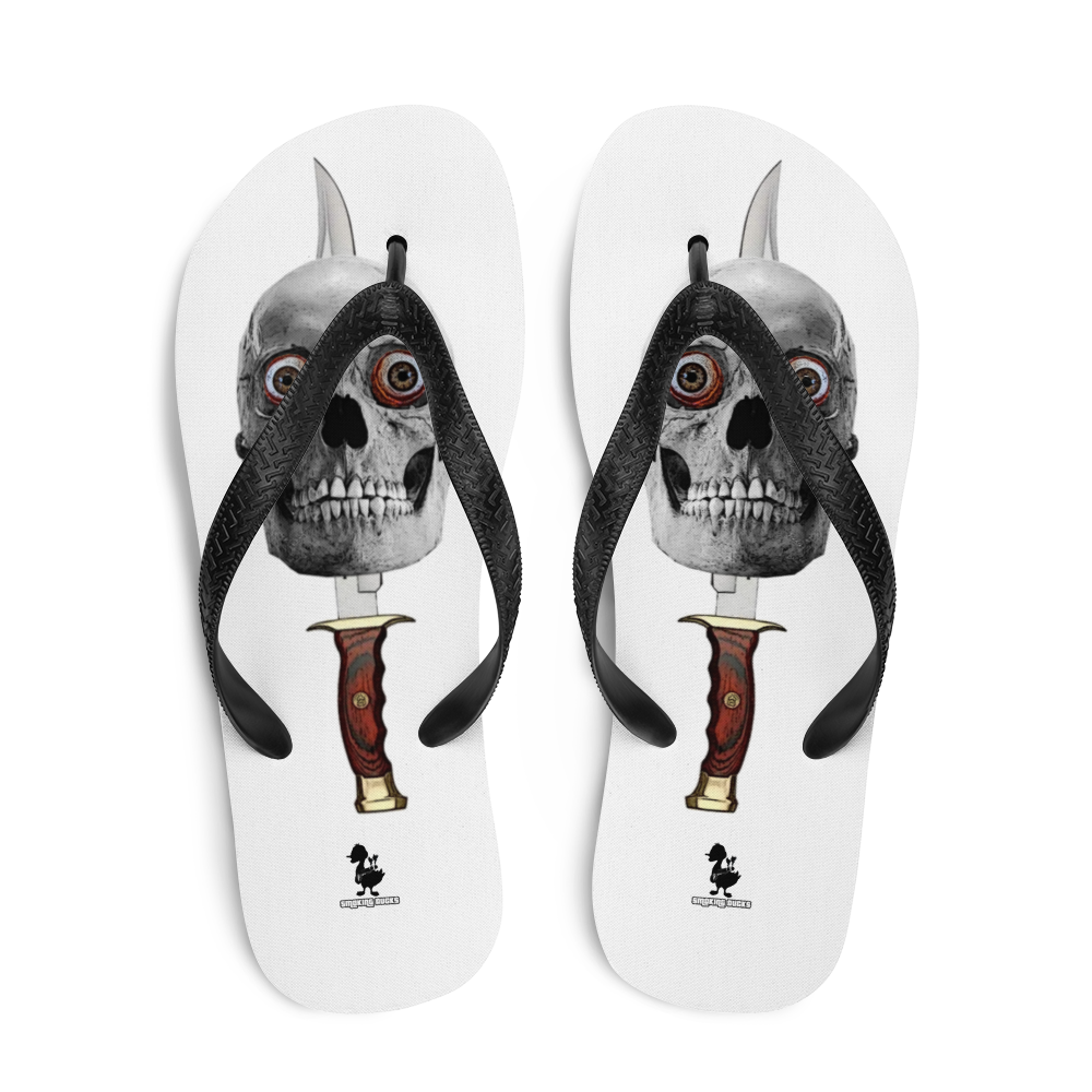 skull and knife, the best shop Flip Flop , smoking ducks brand, Australia, men's and women's flip-flops, pirate flip-flops