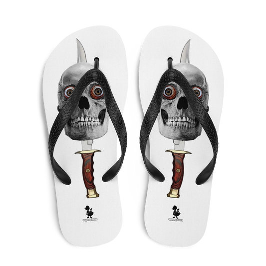 skull and knife, the best shop Flip Flop , smoking ducks brand, Australia, men's and women's flip-flops, pirate flip-flops