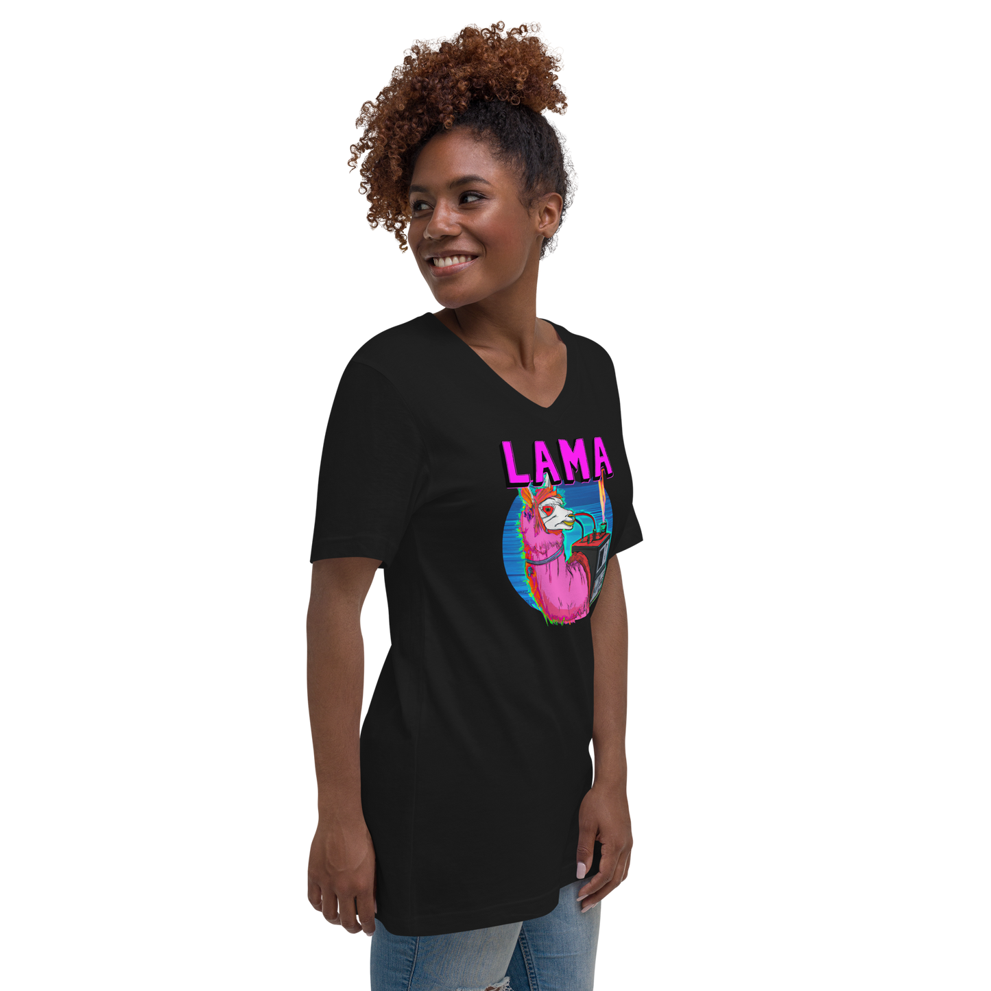 Lama Women's Short Sleeve V-Neck T-Shirt