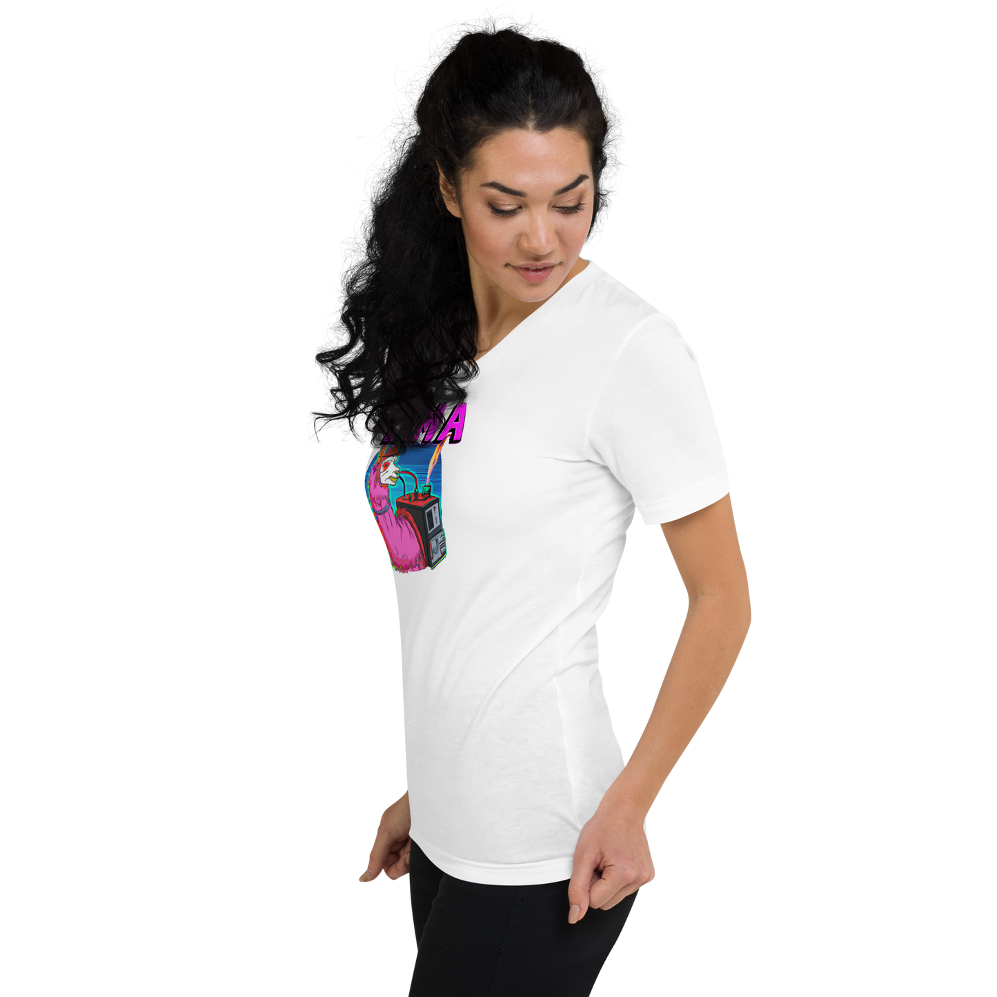 Lama Women's Short Sleeve V-Neck T-Shirt