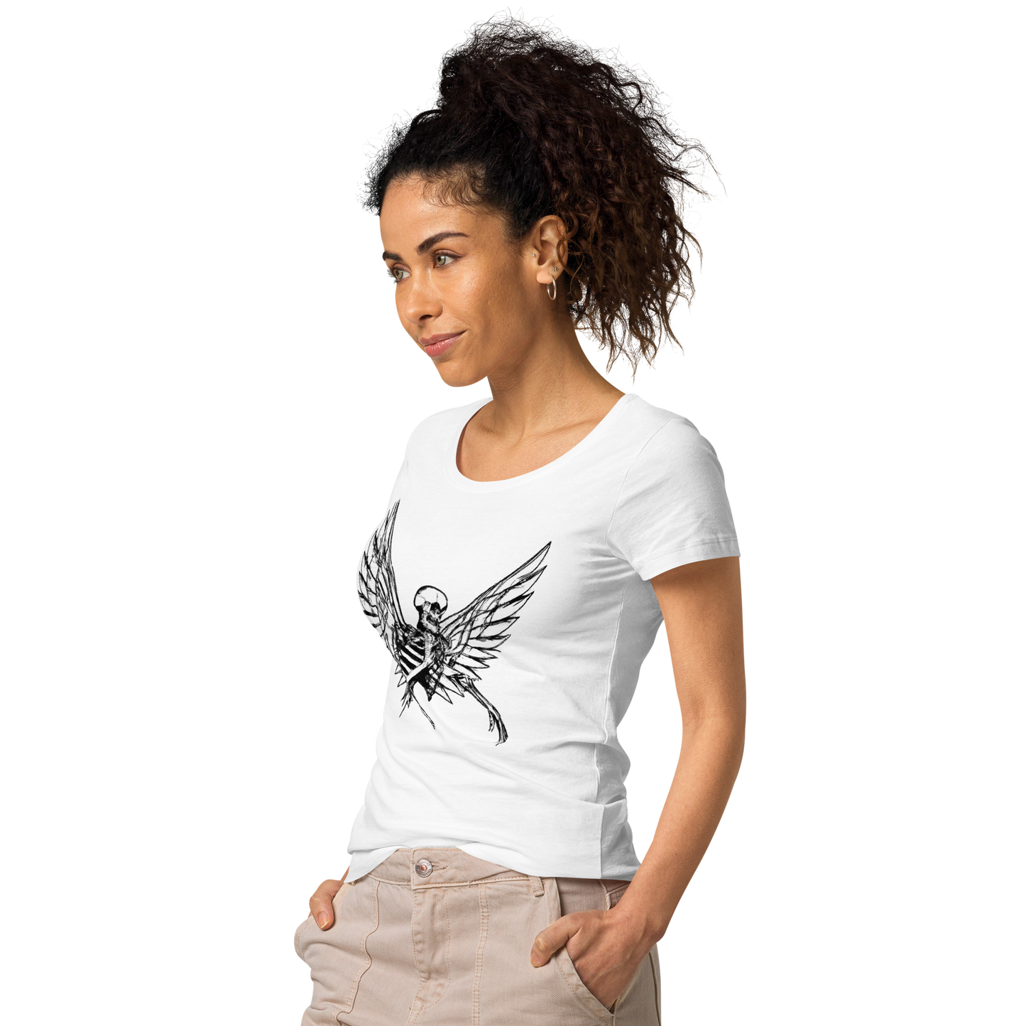 Skeleton Angel Women’s basic organic t-shirt